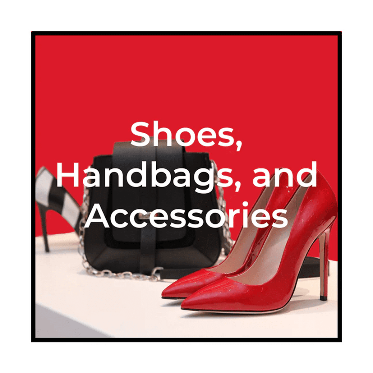 Elegant high heels with stylish handbag